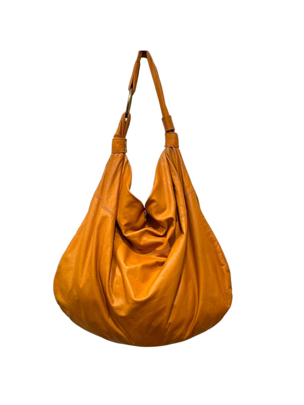 Hobo International Slouchy Leather Hobo Bag Gold Hardware Soft Oversized